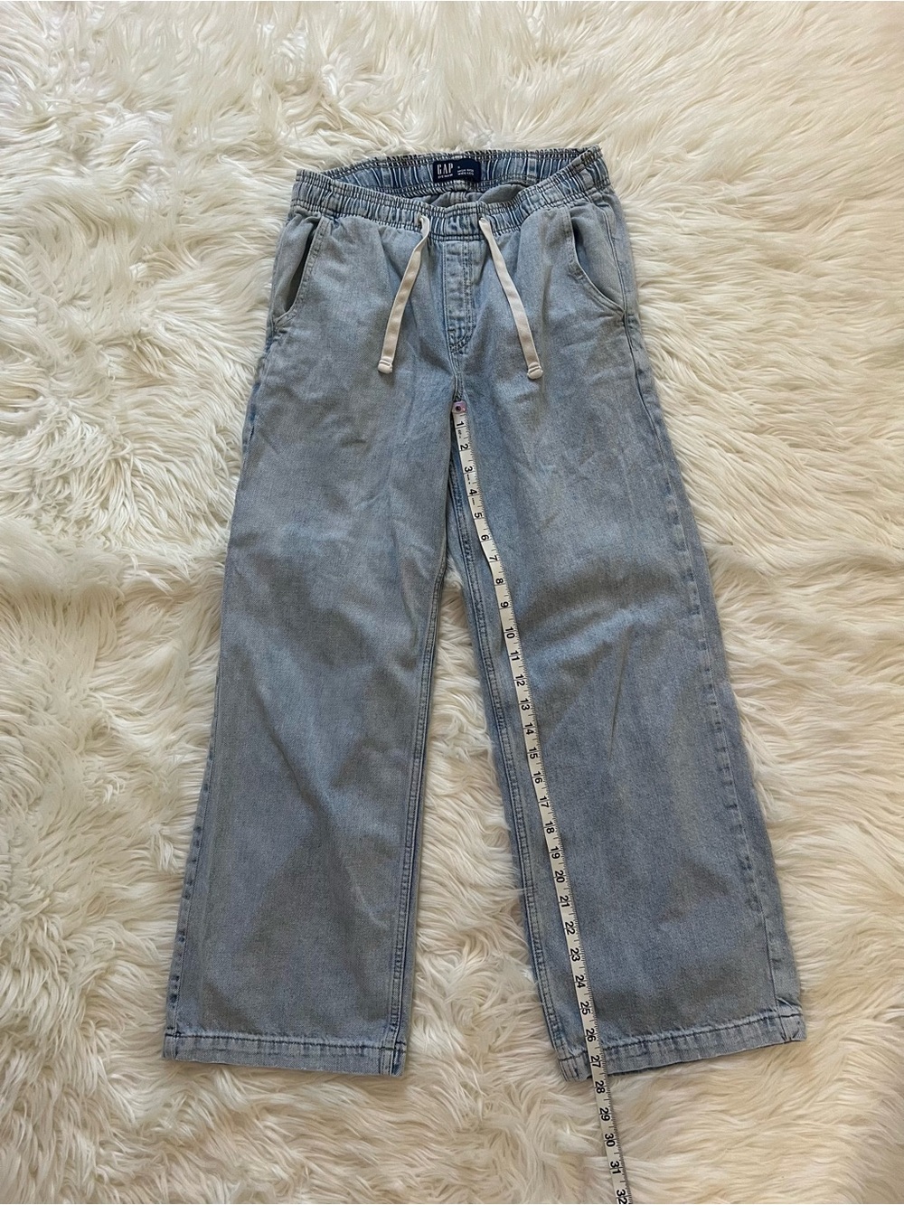 GAP High Rise Wide Leg Light Blue Denim Pants - Picture 6 of 8
